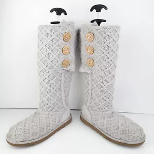 Botas UGG para mujer UK 6,5 beige celosía tejido cardy 3066 damas tejidas 39 EUR - Imagen 1 de 22
