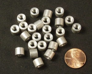 Qty 25: Quality #10-32 Threaded 1/4" Long Aluminum Standoff/Spacer Female/Female - Picture 1 of 4