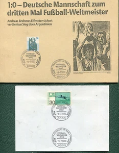 Kl. Sammlung Fußballmotive - WM 90 - Belege ( 45525 ) - Bild 1 von 4