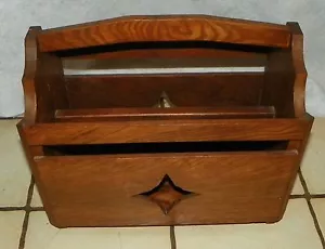 Zeitungsständer / Zeitungsständer aus massiver Eiche Arts & Crafts (MR-18) - Bild 1 von 5