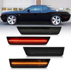 Lente de humo luz marcadora lateral LED para Dodge Challenger frontal ámbar rojo trasero 08-14 - Imagen 1 de 6