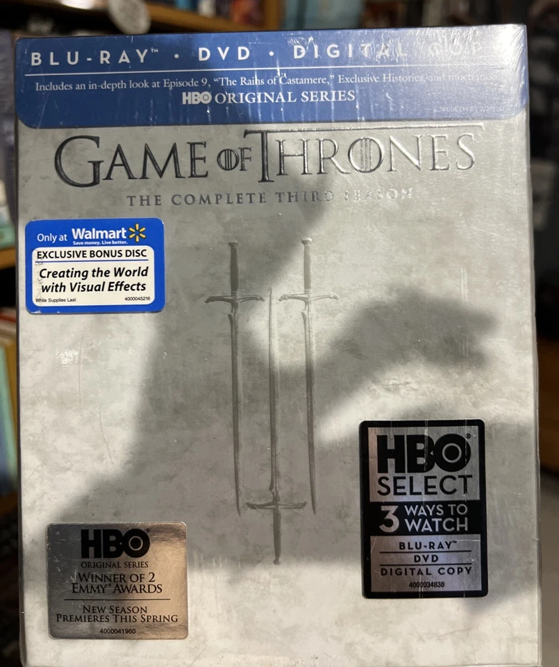 NEW Game of Thrones: Season 3 w/ Bonus Disc & Slipcover (Bluray + DVD + Digital) - Image 1 of 4
