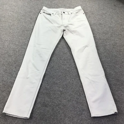 Pantalones de mezclilla Banana Republic Traveler para hombre 29x30 blancos ajustados elásticos 5 bolsillos Foto 1 de 4