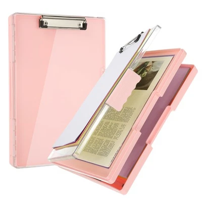 Clipboard with Storage 8.5x11 with Pen Holder A4 Legal Paper Folder, Pink Foto 1 de 4