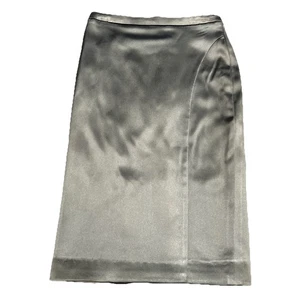 Falda Lápiz Armani Collezioni Campionario Gris Plata Cremallera Trasera Forrada Talla 6 - Imagen 1 de 5