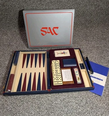 Deluxe Studio Anne Carlton Travel Backgammon Cribbage Dominoes Poker Dice Cards - Image 1 of 4