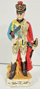 Estatuilla de Soldado Napoleónico Vintage 10" Tiza Pintada a Mano Estatua Militar - Imagen 1 de 7