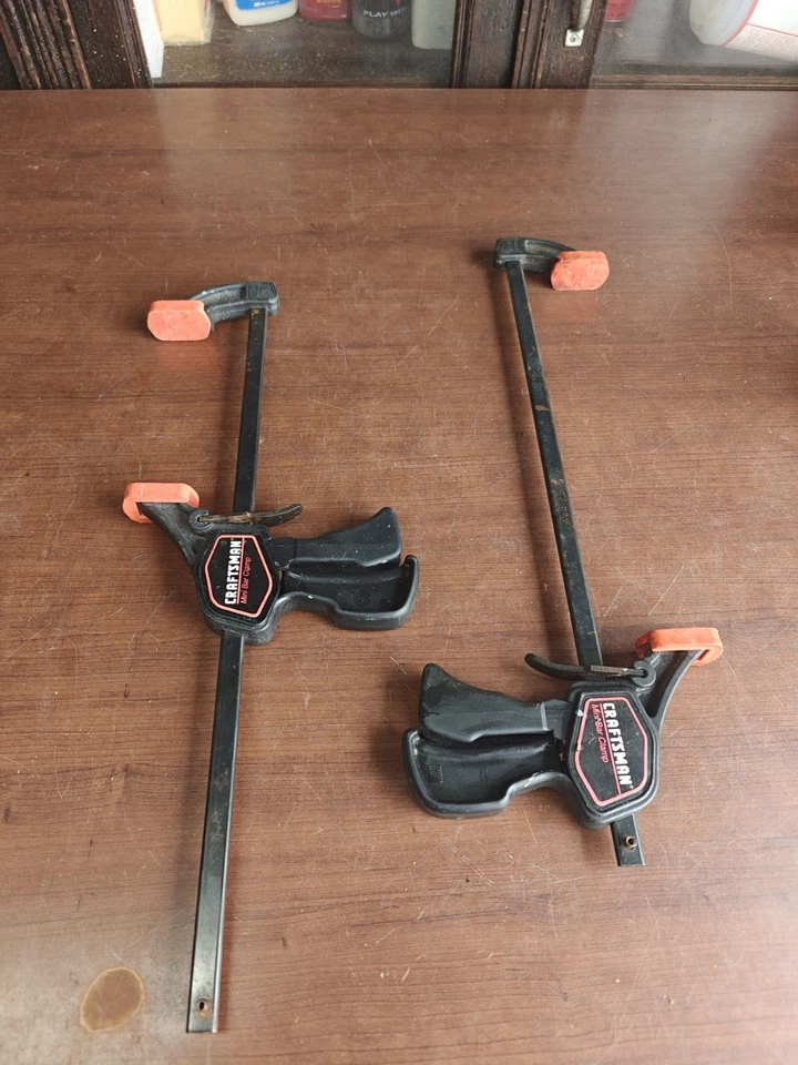 Lote de 2 Abrazadera de Barra Craftsman 18" Herramienta de Carpintería de Liberación Rápida de Alta Resistencia Bonita Foto 1 de 4