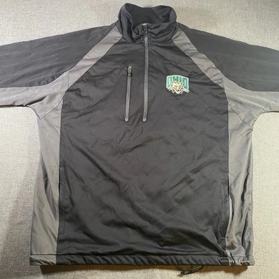 Chaqueta Pullover Antigua Ohio Bobcats NCAA Para Hombre Grande Negra Gris Media Cremallera Foto 1 de 4