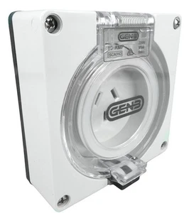 3 Pin 10 Amp Surface Socket Outlet Flat Auto Switched Less Base SCA310LB - Picture 1 of 2