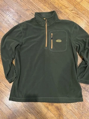 Drake Waterfowl Men’s 1/4 Zip Green Waffle Fleece Pullover Size Xl - Image 1 of 4