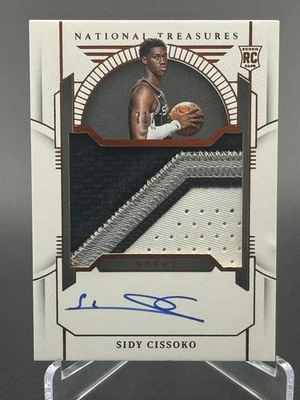 2023-24 Panini National Treasures Sidy Cissoko TRUE ROOKIE PATCH AUTO /75 Spurs - Image 1 of 2