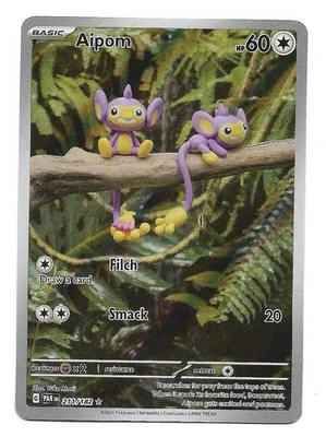 Aipom 211/182 Sv04: Paradox Rift Holo Pokemon TCG Illustration Rare - NM - Image 1 of 2