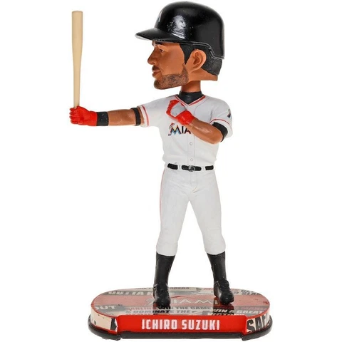 Ichiro Suzuki Miami Marlins Ichiro Suzuki Headline Bobblehead MLB Cover