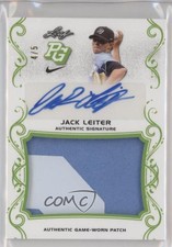 2018 Leaf Perfect Game National Showcase Green /5 Jack Leiter #PA-JL1 Patch Auto