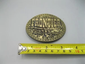Vintage Frontier Hotel Las Vegas Belt Buckle - Metal - Picture 1 of 2