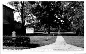 RPPC Echt Foto IN Postkarte alter französischer Friedhof Vincennes Indiana Friedhof - Bild 1 von 2