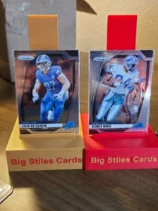 2024 Panini Prizm  Detroit Lions 2 Card Lot- Herman Moore & Aidan Hutchinson - Picture 1 of 2