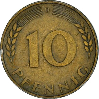 Germany 10 Pfennig Coin | Oak Seedling | 1949 - Image 1 of 4