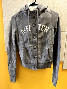 NEW Abercrombie & Fitch Gray Women’s Hoodie Jacket Size(XS)  + FREE SHIPPING - Picture 1 of 3