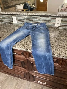 BKE Derek Jeans Mens 32R Regular Fit Straight Blue Cotton Denim Medium Wash - Picture 1 of 10