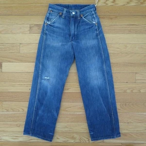 VINTAGE ORIGINAL DENIM JEANS PANTS WRANGLER BLUE BELL KIDS SIZE 8 1950's TALON  - Picture 1 of 7