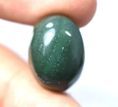 19.30 Ct Natural African Green Serpentine Top Quality Cabochon Gemstone  - Image 1 of 4