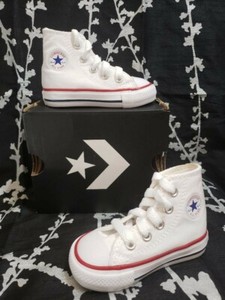 baby white leather converse