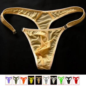Translucent Men Nylon Thongs Men Sexy Bikini Briefs G-string Tanga Gay Underwear