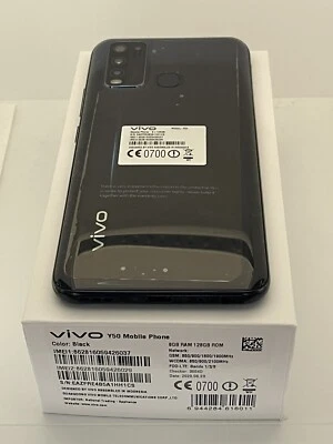 vivo Y50 128GB- 8GB - Black *OPEN BOX - Image 1 of 3