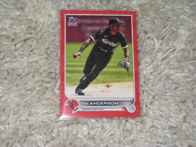 2022 Topps UK Edition Tim Anderson Big Ben Red Parallel #/99 - Image 1 of 2