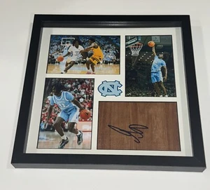 IAN JACKSON SIGNED 12X12 FLOORBOARD COLLAGE NORTH CAROLINA TAR HEELS JSA COA - Picture 1 of 1