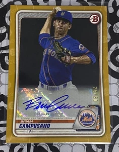 2020 Bowman GOLD Autograph #24/50 Briam Campusano Mets Rc Rookie Prospect Auto - Picture 1 of 1