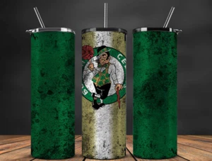 Bicchiere NBA Boston Celtics in acciaio inox 20 oz e paglia look invecchiato - Foto 1 di 3