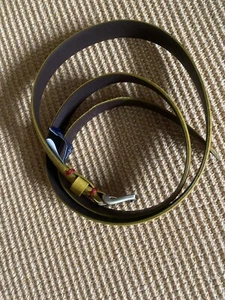 Gürtel mit Schnalle Gr. 95 Leder "Tommy Hilfiger", Limette - Bild 1 von 4