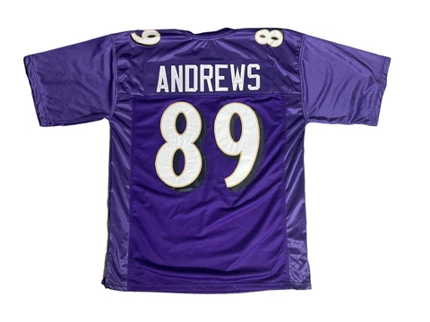 Mark Andrews Unsigned Custom Purple Baltimore SewnFootball Jersey Size XL Cover