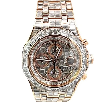 Mens Audemars Piguet Royal Oak Offshore 18K Gold Auto Chandelier Diamond Watch - Image 1 of 4
