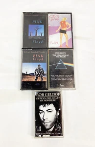Pink Floyd Roger Waters Geldof Cassette Tape Lot of 5 - Dark Side Thunder Hitch - Picture 1 of 4