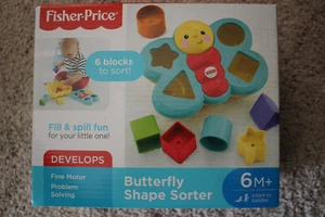 Fisher-Price Butterfly Shape Sorter, Six chunky, colorful shapes to sort - Picture 1 of 1