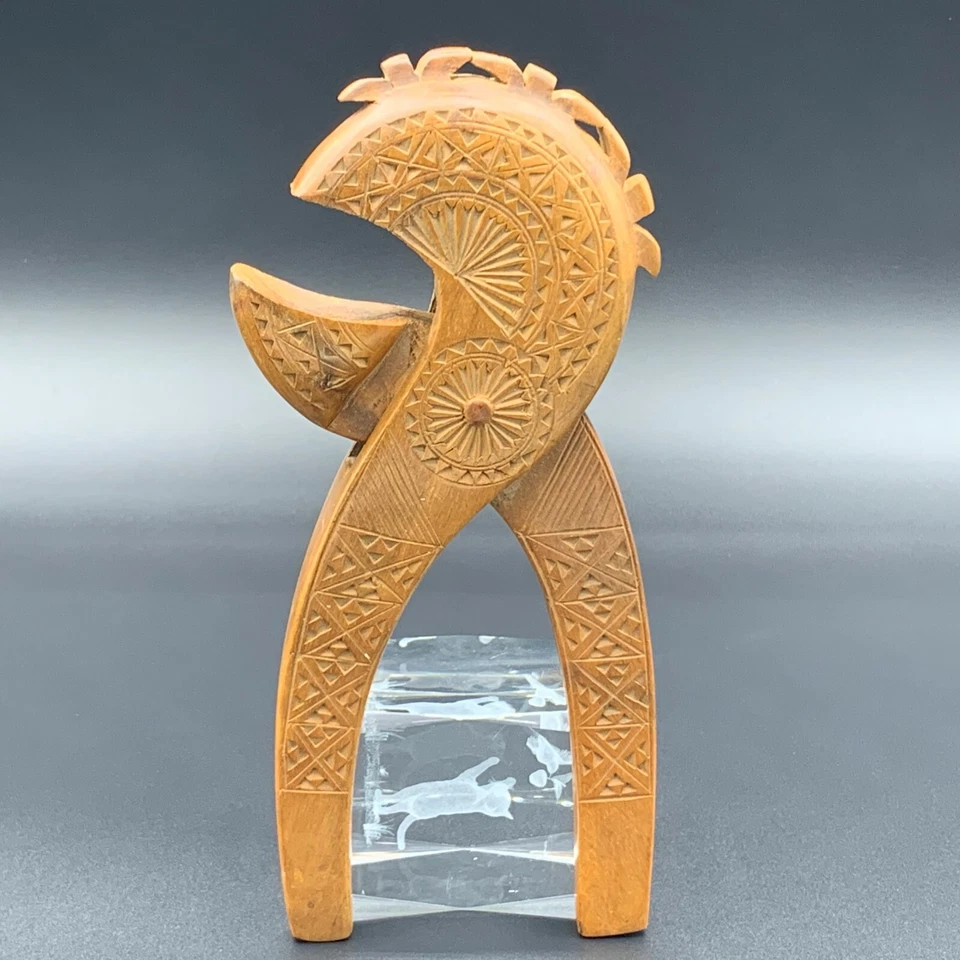 c.1960's East European Embossed  Wood Folk Art Nutcracker Hand Made Pliers Style - Image 1 of 4