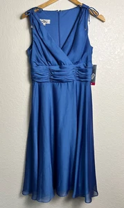 NWT Patra Two Tone Blue Purple Y2k V-Neck Fairycore Tasseled Dress Womens 8P - Picture 1 of 12