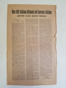 CONIGHI Carlo Alessandro: UNA CITTà AFFAMATA..., volantino Fiume 1920 - Foto 1 di 1