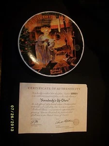 Bradford Exchange Plate Norman Rockwell SOMEBODY'S UP THERE ~ 1979 CP24 - Picture 1 of 8