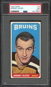 1964 TOPPS HOCKEY CARD #79 MURRAY OLIVER, PSA 7(ST) NM (BOSTON BRUINS) - Picture 1 of 2