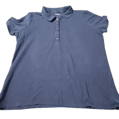 Polo Laura Scott para mujer talla XL mezcla de algodón pulóver manga corta elástico Foto 1 de 4