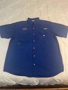 Florida Gators Columbia PFG Hemd Knopf Herren Large Kurzarm belüftet Angeln - Bild 1 von 12