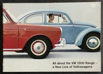 VOLKSWAGEN VW 1500 Range Inc Convertible & Estate Sales Brochure 1961 #15130218 - Image 1 of 4