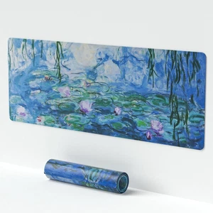 Large Monet Water Lily Mouse Pad,Waterproof Desk Mat,Non-Slip Keyboard Mouse Pad - Picture 1 of 9