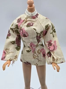 Vintage Barbie Clone Size Handmade? Floral Flower Top Shirt - Picture 1 of 14
