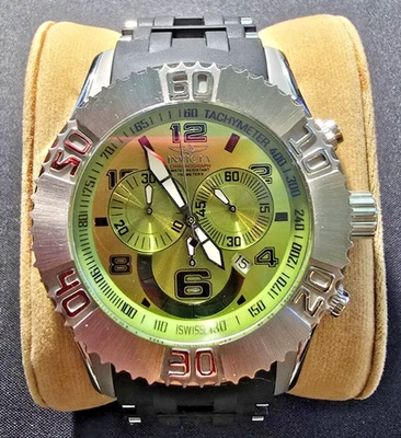 Relógio suíço masculino Invicta Sea Spider 50mm verde/prata/preto SS! Ref: 6709! - Imagem 1 de 4